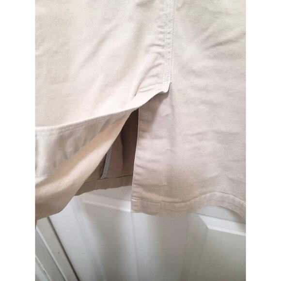 Eddie Bauer Beige Cotton Jacket With Metal Toggle Closures Multiple Pockets Size - Picture 4 of 15